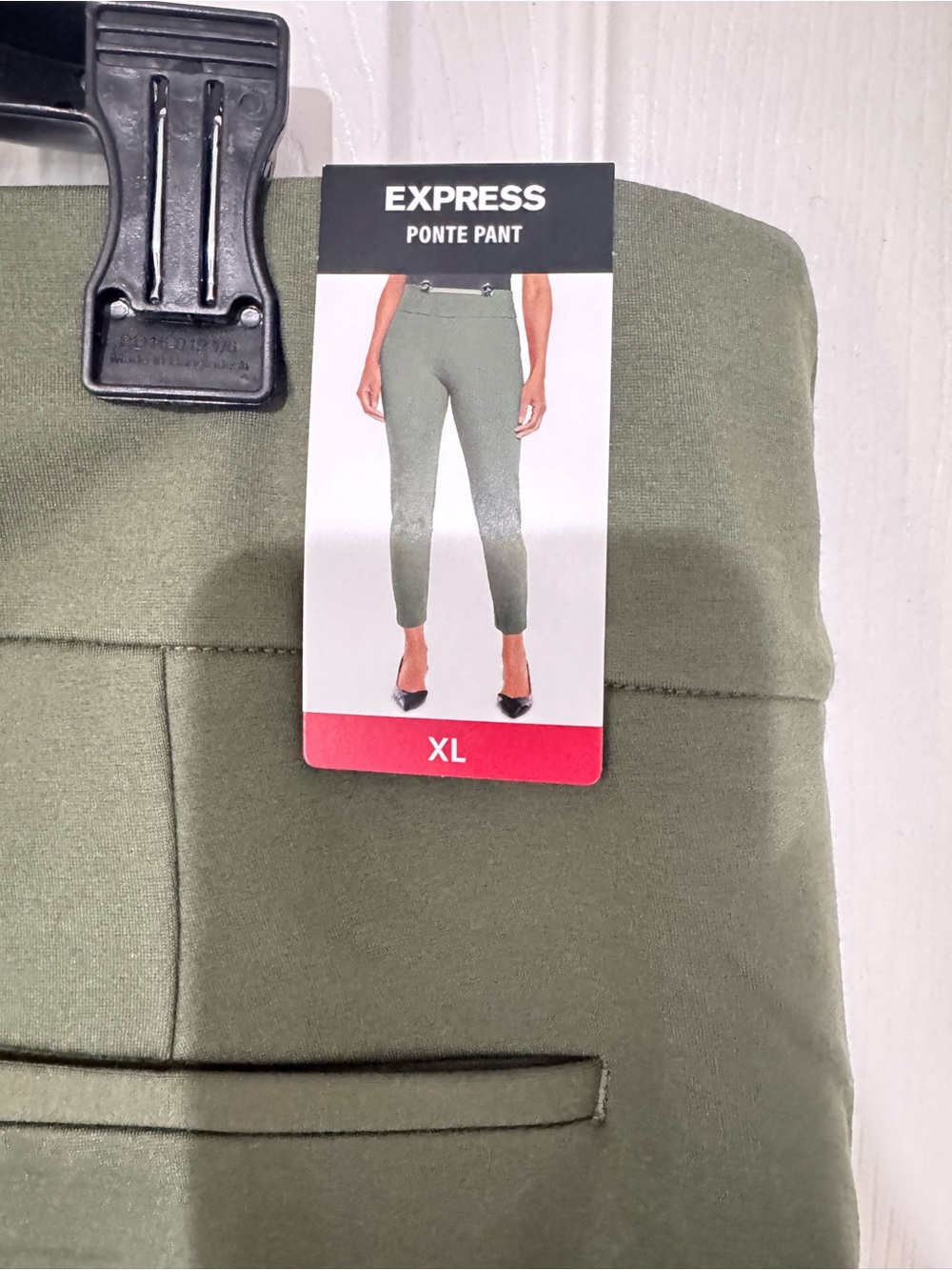Express Olive Green Ponte Ankle Pants